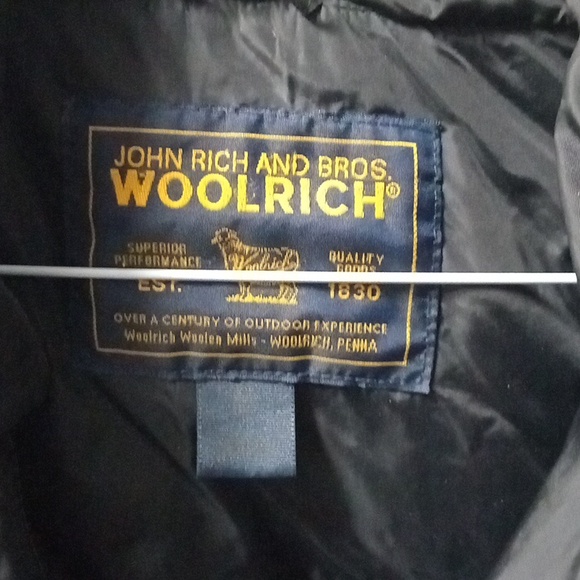 Mens Woolrich Puffer Duck Down Winter Vest XL Navy Blue - Picture 3 of 6